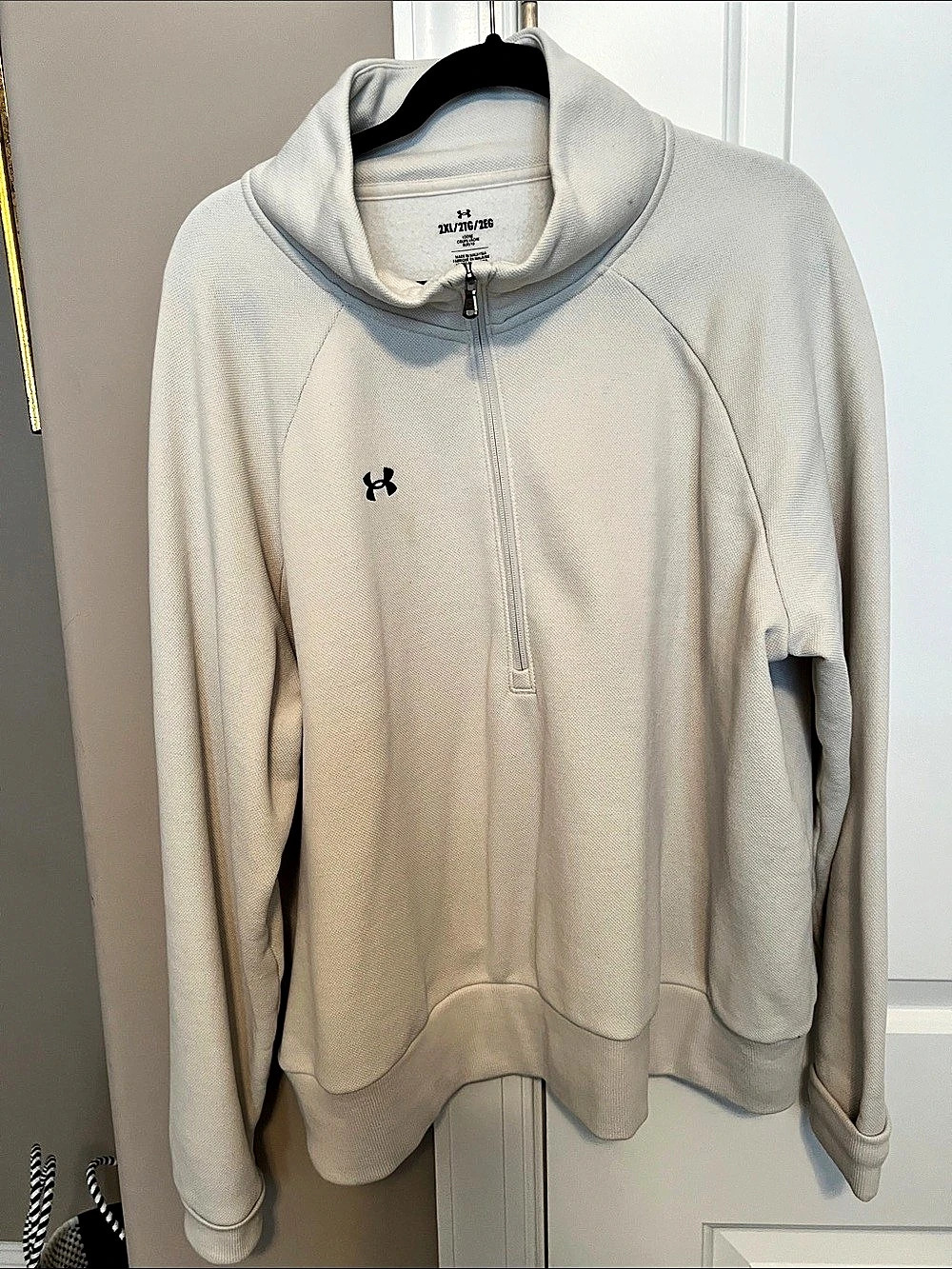 Under Armour Quarter-Zip Pullover White 2XL